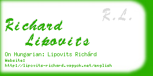 richard lipovits business card